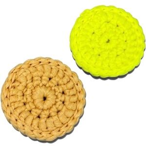 Kitchen Dish Scrubbies Set of‎ 2 Tulle Double Layered Handcrafted Crochet